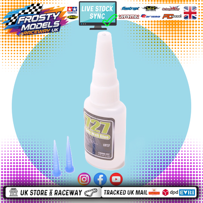 CORE RC - 727 MEDIUM SIDE WALL TYRE/TIRE GLUE + 2 NOZZLES - CR727 (SLOW DRYING)