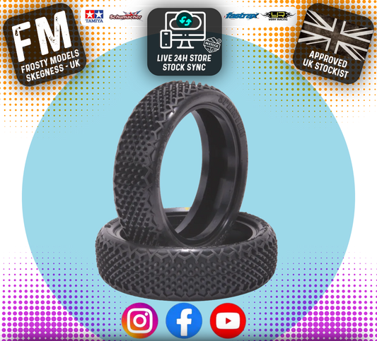 SCHUMACHER - Splinter - 1/10 2WD Buggy Tires/Tyres - Front - Yellow - U6906 (Recommended Front 2wd Buggy Frosty Raceway)