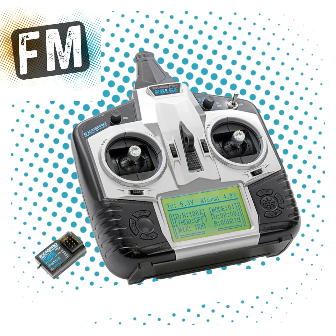 ETRONIX - PULSE EX4G 4CH 2.4GHZ FHSS STICK RADIO CAR/BUGGY/TRUCK COMBO - ET1111