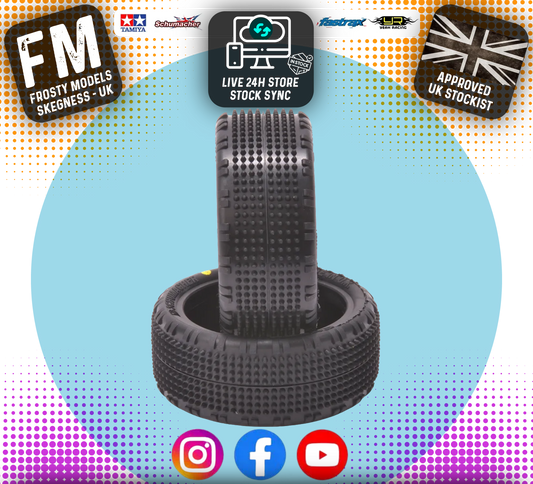 SCHUMACHER - Shard - 1/10 4WD Buggy Tires / Tyres - Front - Yellow - U6907