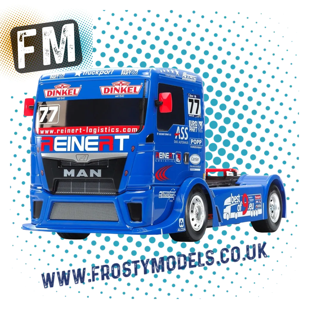 TAMIYA - MAN TGS CLEAR BODY SHELL SET 1/14 - (w/ H PARTS & STICKERS, BUMPERS, MANUAL & FIXINGS)