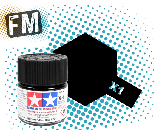 TAMIYA - X ACRYLIC GLOSS HAND/AIRBRUSH PAINT (10ML) X1 TO X34 ALL COLOURS LISTING