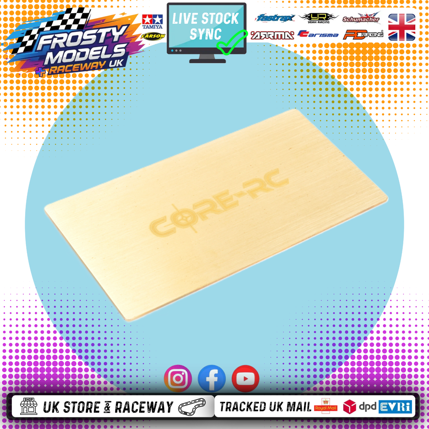 Core RC - Atom / Eclipse / Kamtec Mini Racer - Under LiPo Weight 35g brass 1S/Shorty - CR519