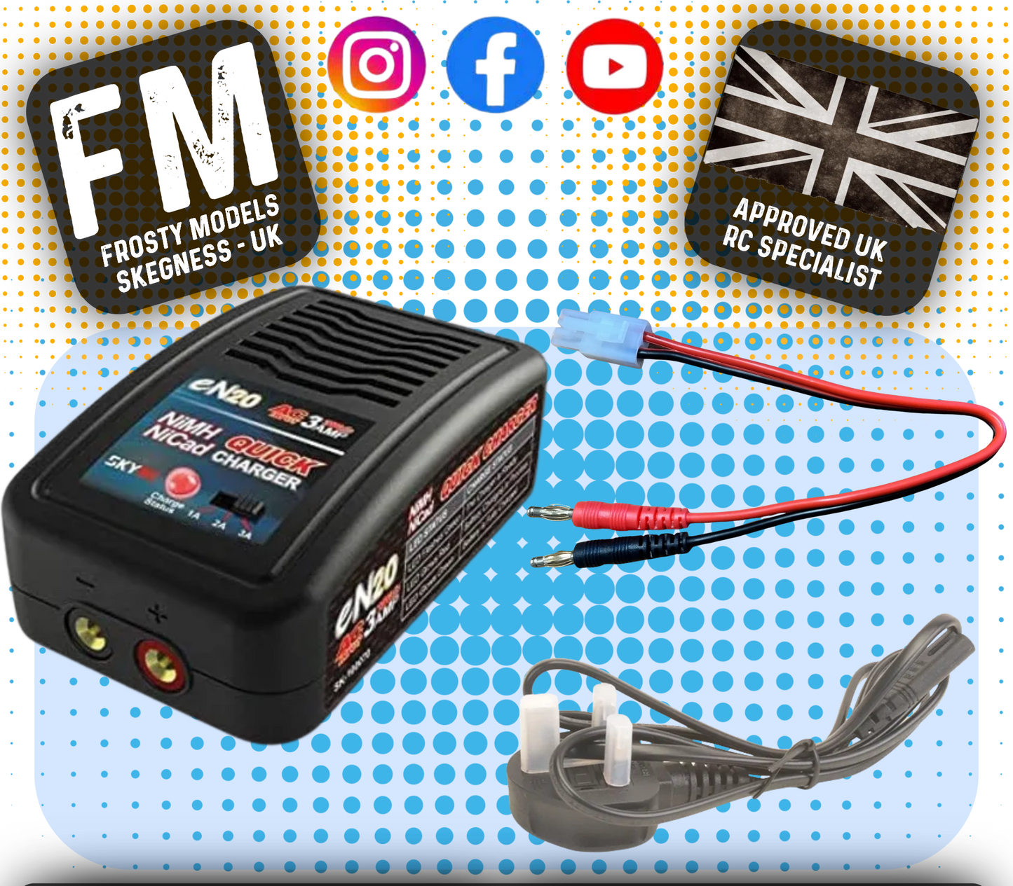 SKY RC - eN20 AC Battery Charger Nimh/NiCad (3Amp) 20W 4-8cells - (4.8v / 7.2v) SK-100070