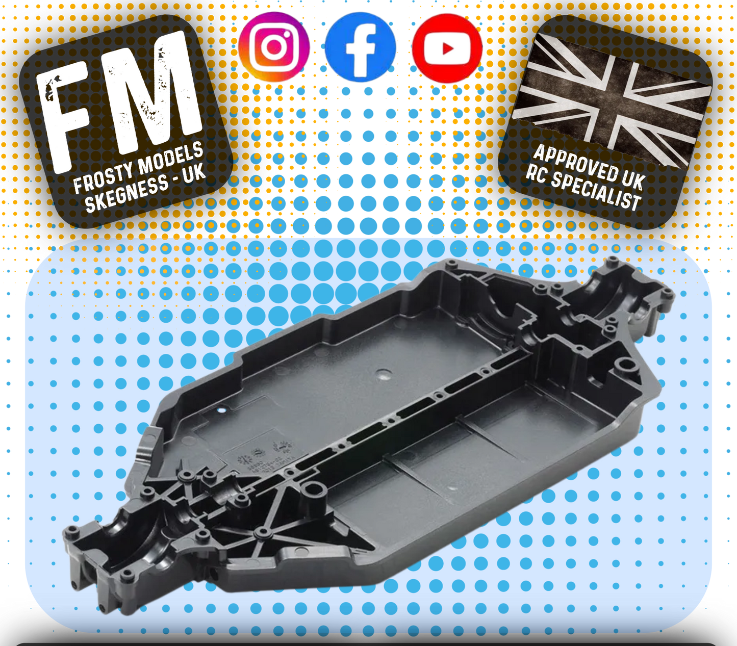 TAMIYA - RC TT-02 LOWER DECK - Glass Fibre Hardened - 54926