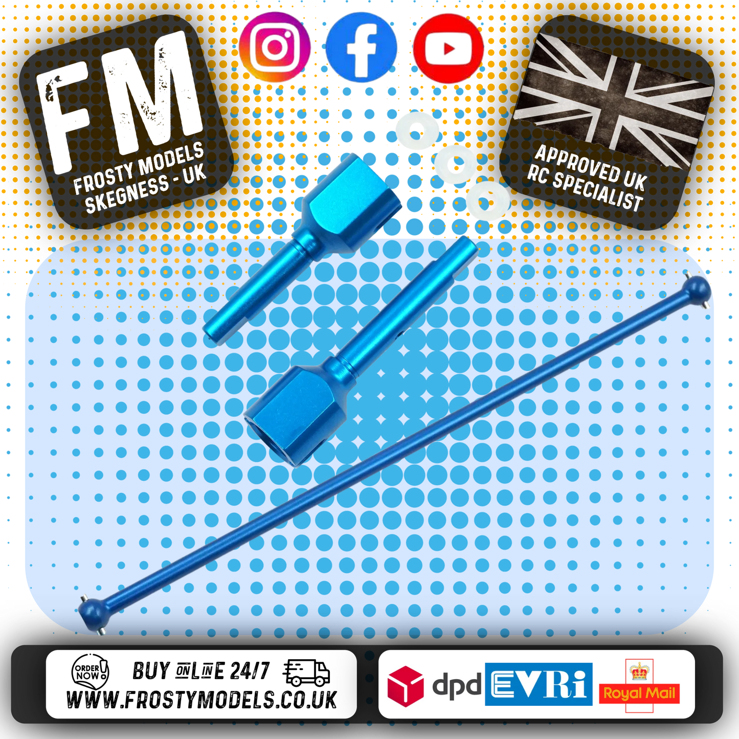 YEAH RACING - TAMIYA TT01E ALLOY PROP & OUTPUT SHAFTS - BUNDLE