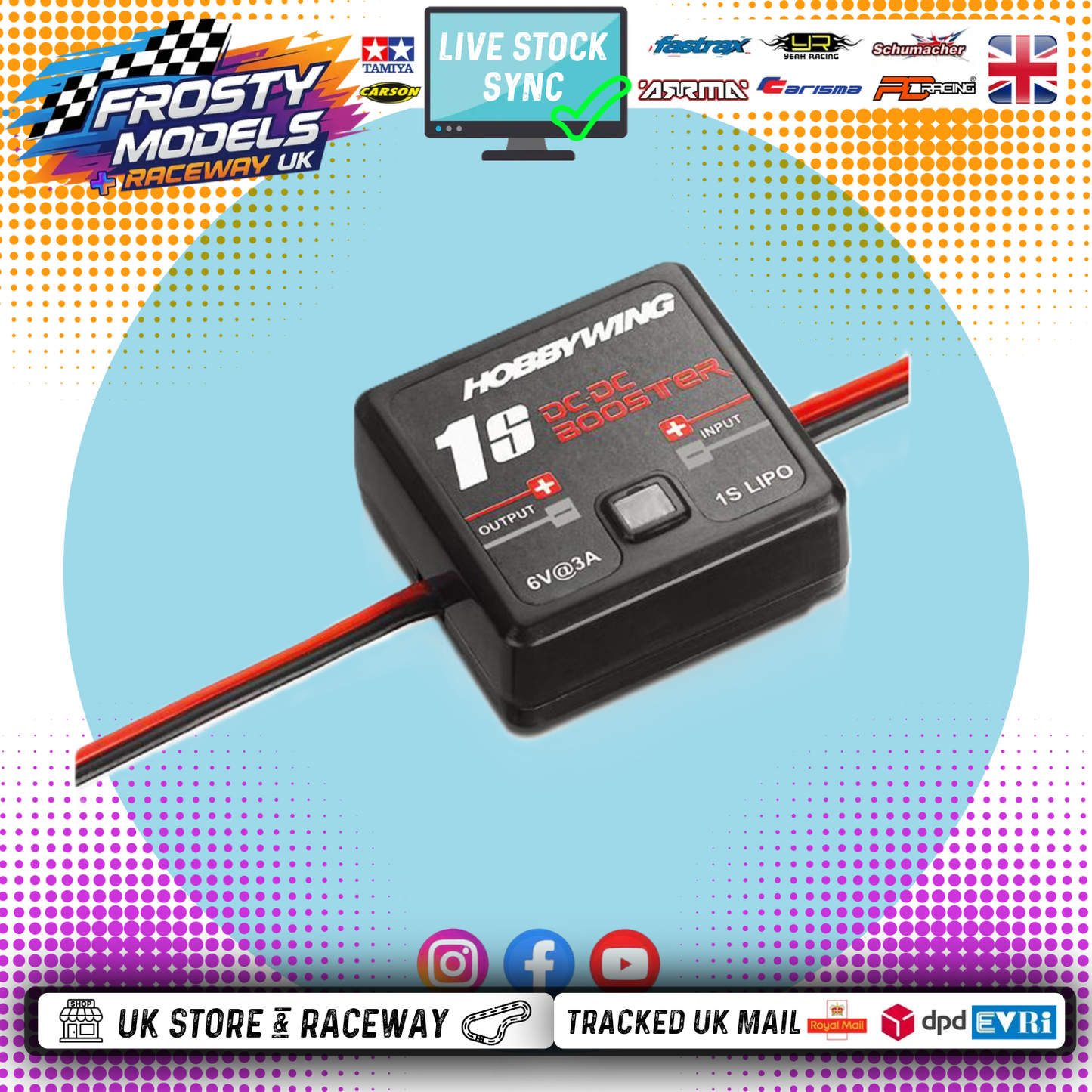 Hobbywing - 1S - DC/DC-BEC - Booster (Allows a 2S ESC to run 1S - giving 3A 6v to the receiver - HW30600400001