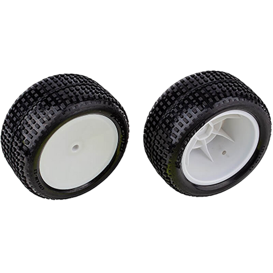 ASSOCIATED - 1/10 RB10 RTR REAR WHEELS & TYRES MOUNTED - AS72019 (Hex Fitment - fits any 1/10 Buggy) (Copy)