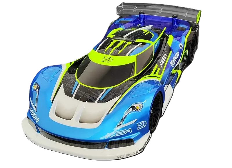 BITTY DESIGN - ARES-1 GT Clear 1/10 RC CAR TC BODY SHELL 190MM (193mm) - NOT PAINTED - BD-GT-190AS1