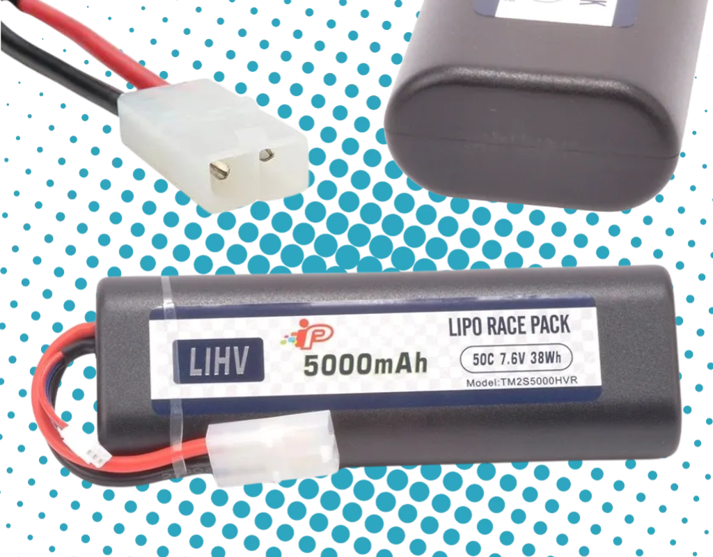 Intellect - RC CAR LIPO BATTERY (LIHV) 2S 5000mAh 7.6v Stick Tamiya plug (FITS TT01E) - IPRW2S5200HVR