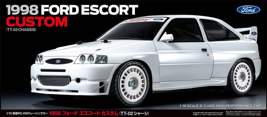 TAMIYA - 58691 FORD ESCORT 1998 - RC 1/10 KIT 1/10 4WD (TT02 / INC'S ESC & MOTOR)