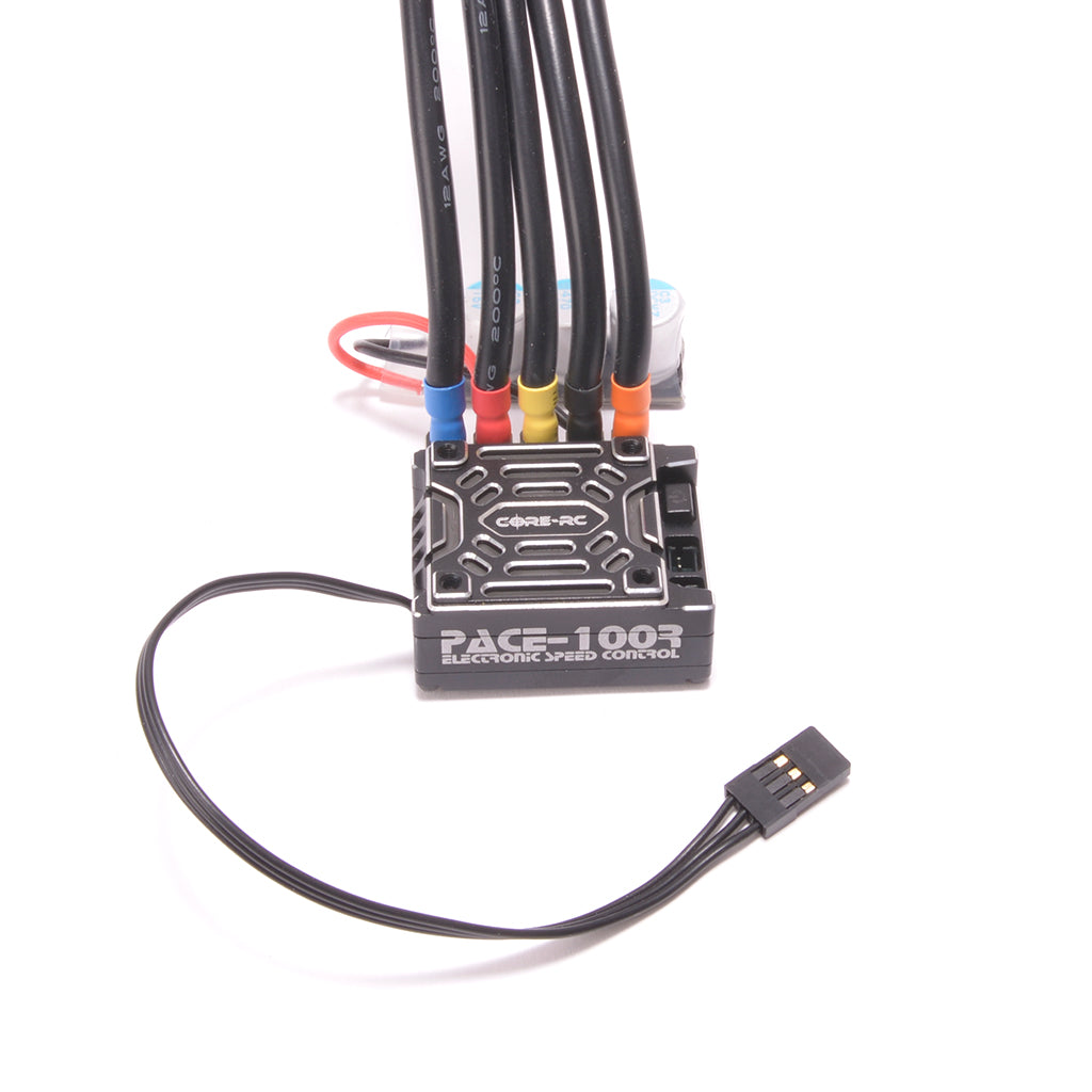 CORE RC - PACE 100R Brushless ESC - 1S Lipo Compatible (LMP12, GT12, F1 Stock) - CR885 (Sensor lead not included)