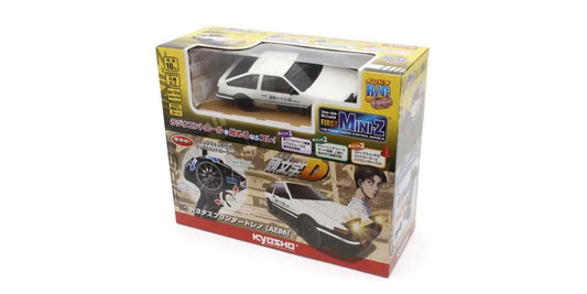 Kyosho - My First Mini-Z 1:28 Initial-D Toyota Sprinter Trueno AE86 WH/BK (1:24th Class) - K.66601A (Micro RC CAR)