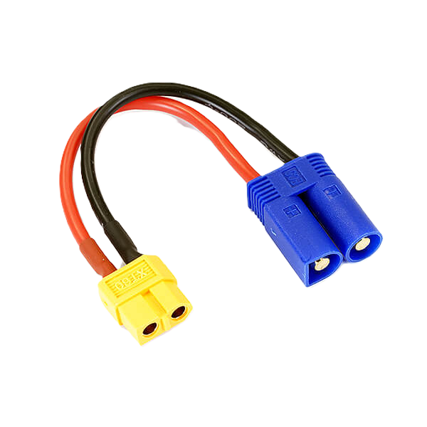 ETRONIX - FEMALE (Charger/ESC) XT60 TO MALE EC5 PLUG (Battery) CONNECTOR ADAPTOR Charging Lead - ET0842EC5