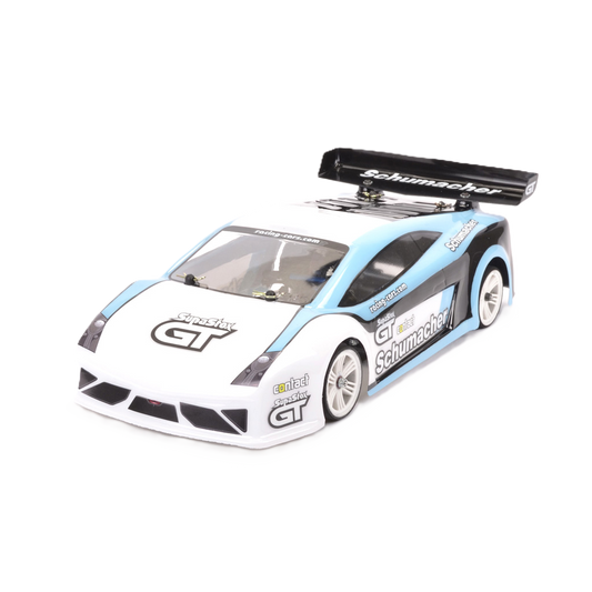 SUPASTOX GT12 1/12 SCALE (CLEAR LEXAN) Lambo Body Shell - G906 (200mm wheelbase / 164mm wide rear / 155mm front)