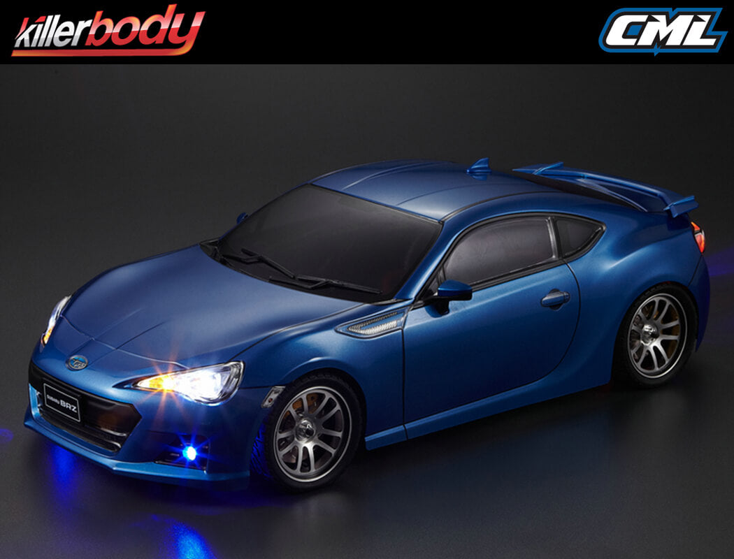 KILLERBODY - 1/10 SUBARU BRZ CAR BODY- 190MM PRE-PAINTED W/LIGHT BUCKETS - MET BLUE - KB48576