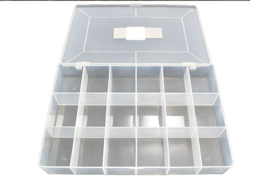 FASTRAX - RC PARTS/PINIONS/SCREWS BOX 275MMX180MM (18 SECTIONS) - FAST676-C