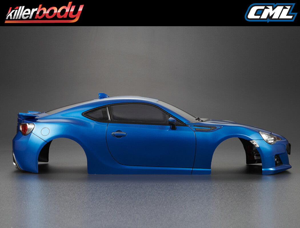 KILLERBODY - 1/10 SUBARU BRZ CAR BODY- 190MM PRE-PAINTED W/LIGHT BUCKETS - MET BLUE - KB48576