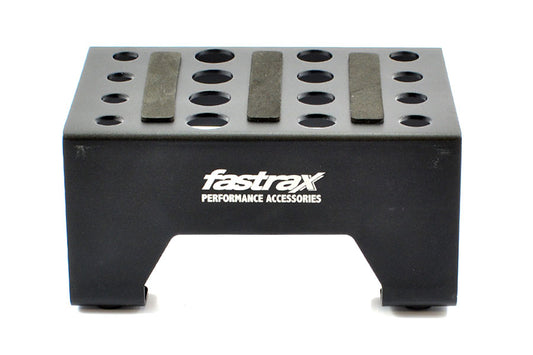 FASTRAX BLACK 1/10 RC CAR ALLOY METAL PIT STAND/SHOCK JIG/MAGNETIC - FAST410BK