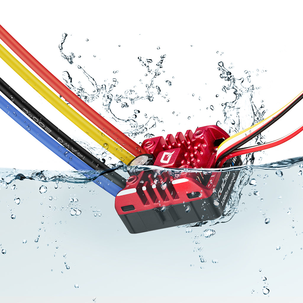 HOBBYWING - QUICRUN WP 1080 G2 - 1/10 On/Off Road BRUSHED ESC (WITH XT60 PLUG) HW30120202 (IDEAL FOR TRUCKS & CRALWERS WITH 'REAL DRIVE' MODE)