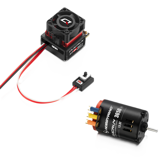 HOBBYWING - QR Brushless ESC COMBO QR10BL60-SD G2+QR3650SD 25.5T MOTOR G2 HW30803204 (Perfect for 1/12 - 1/10 Cars & Minis)