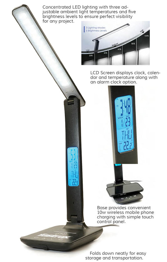 FASTRAX - LED RC PIT LAMP LIGHT W/ wireless phone charging - UK 3-PIN - FAST400