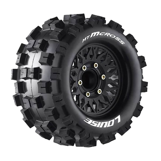 LOUISE RC - MT-MCROSS REMOVABLE HEX 1/10th Truck Wheels & Tyres 12,14,17MM 0"& 1/2" OFFSET - L-T3274SX