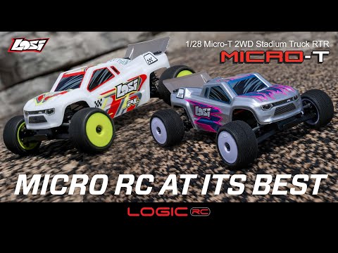 Losi - 1/28 Micro-T 2WD Stadium Truck RTR White (1/24th Class) - (Radio, Battery & Charger Included) C-LOS-1392T1