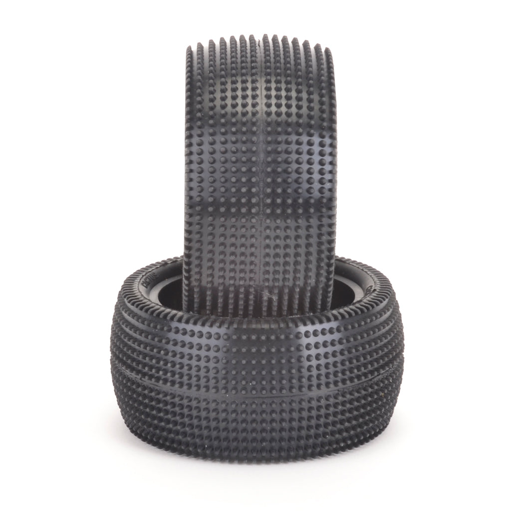 Schumacher - Cactus (Tiny Pins) - 2.2in 1/10 Buggy Tyres / Tires - 2WD /4WD Rear - Yellow - (2pcs) U6838 (Perfect Carpet Control Tyre)