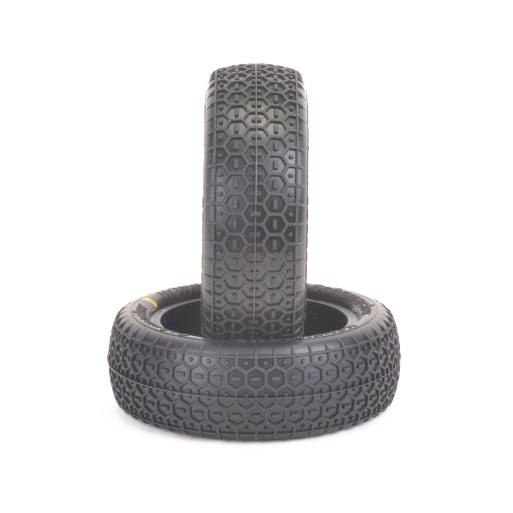 Schumacher - Honeycomb - 2.2in 1/10 Buggy Tyres / Tires - Front 2WD - Yellow - (2pcs) U6859 (Perfect for indoor sports halls)