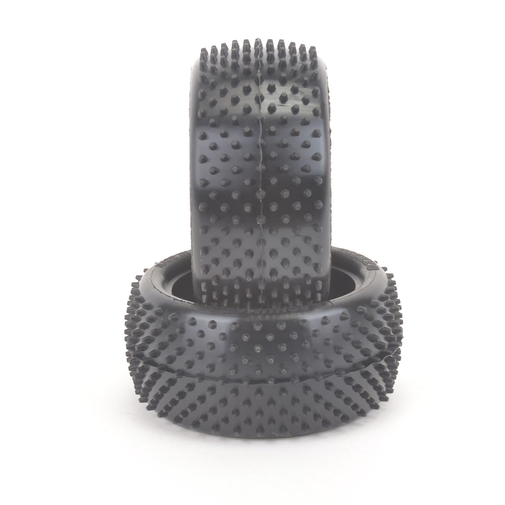 SCHUMACHER - Mezzo (Spikes) - 1/10 2.2IN BUGGY TYRE/TIRES - 4WD / 2WD Rear - YELLOW - U6885 (Thicker Carcas Sidewall)