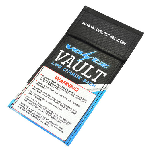 VOLTZ - CHARGE VAULT LIPO (up to 2S) SACK/BAG SMALL 10CM X 20CM - VZ1002