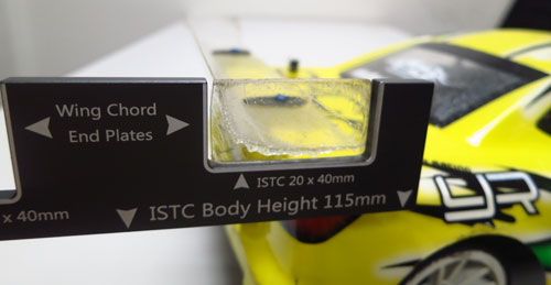 YEAH RACING - 1/10 Alloy EP Touring Car Body Gauge For ISTC BRCA Blue - YT-0067BU