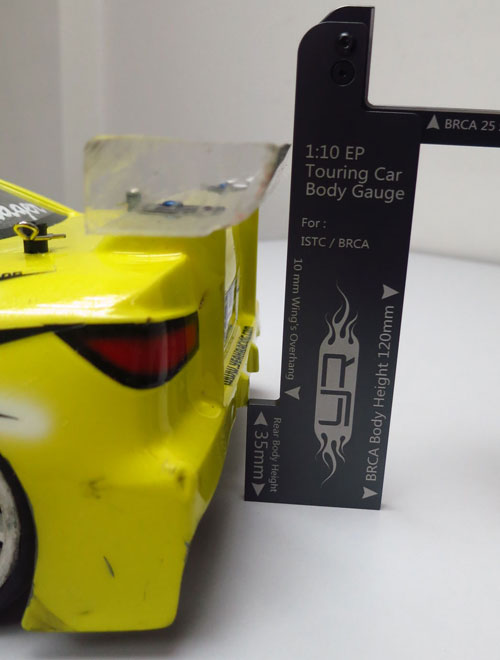 YEAH RACING - 1/10 Alloy EP Touring Car Body Gauge For ISTC BRCA Blue - YT-0067BU
