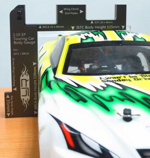 YEAH RACING - 1/10 Alloy EP Touring Car Body Gauge For ISTC BRCA Blue - YT-0067BU