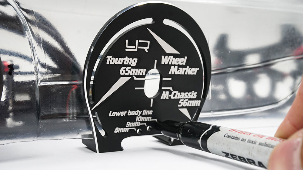 Yeah Racing - Aluminum Wheel Well Marker For 1:10 Touring Car & M-Chassis Black - YT-0203BK