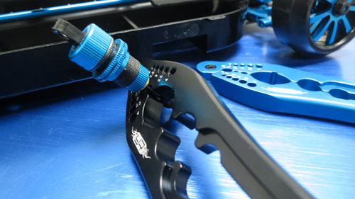 Yeah Racing - RC Aluminum Shock Shaft Pliers & Pin, Screw Tester (Black) - YT-0134BU