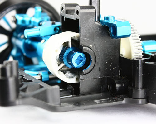 Yeah Racing - Aluminium Solid Axle Blue for Tamiya TT01E M05 M06 - TT-069BU
