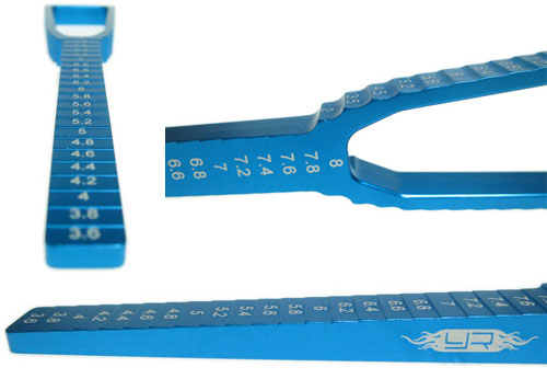 Yeah Racing - Ultra Fine 2 in 1 Ride Height & Droop Gauge for 1/10 Touring Cars (Blue) - YT-0068BU