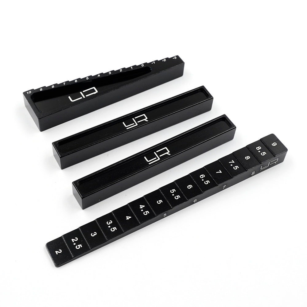 Yeah Racing - RC Drop Gauge & Blocks, Ride Height Set (BLACK) for 1:10th Touring Cars - YT-0025BK