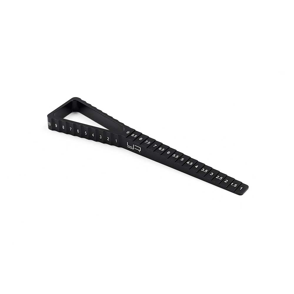 Yeah Racing - 2 in 1 Ride Height & Droop Gauge (BK) for 1/10 cars from 1mm (BLACK) - YT-0055BK