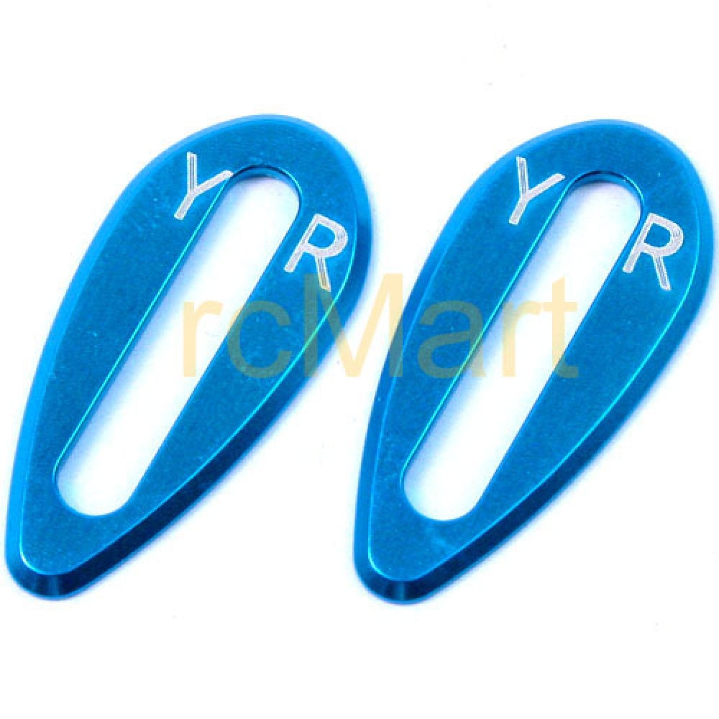 (SALE) Yeah Racing - Aluminum Body Wing Protector (Blue) (2pcs) for On Road 1/10 Car Bodies