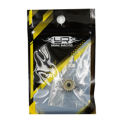 YEAH RACING - 19T Aluminum 7075 Hard Coated Motor Pinion 0.6 MOD (FITS TT01E & TT02 + MOST TAMIYA RC) MG-06P19T