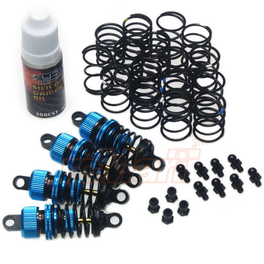 YEAH RACING - Alloy 55mm Damper Shocks Set 4pcs BLUE (DSG-0055BU) Fits TT01E Euro Truck & M-Chassis)
