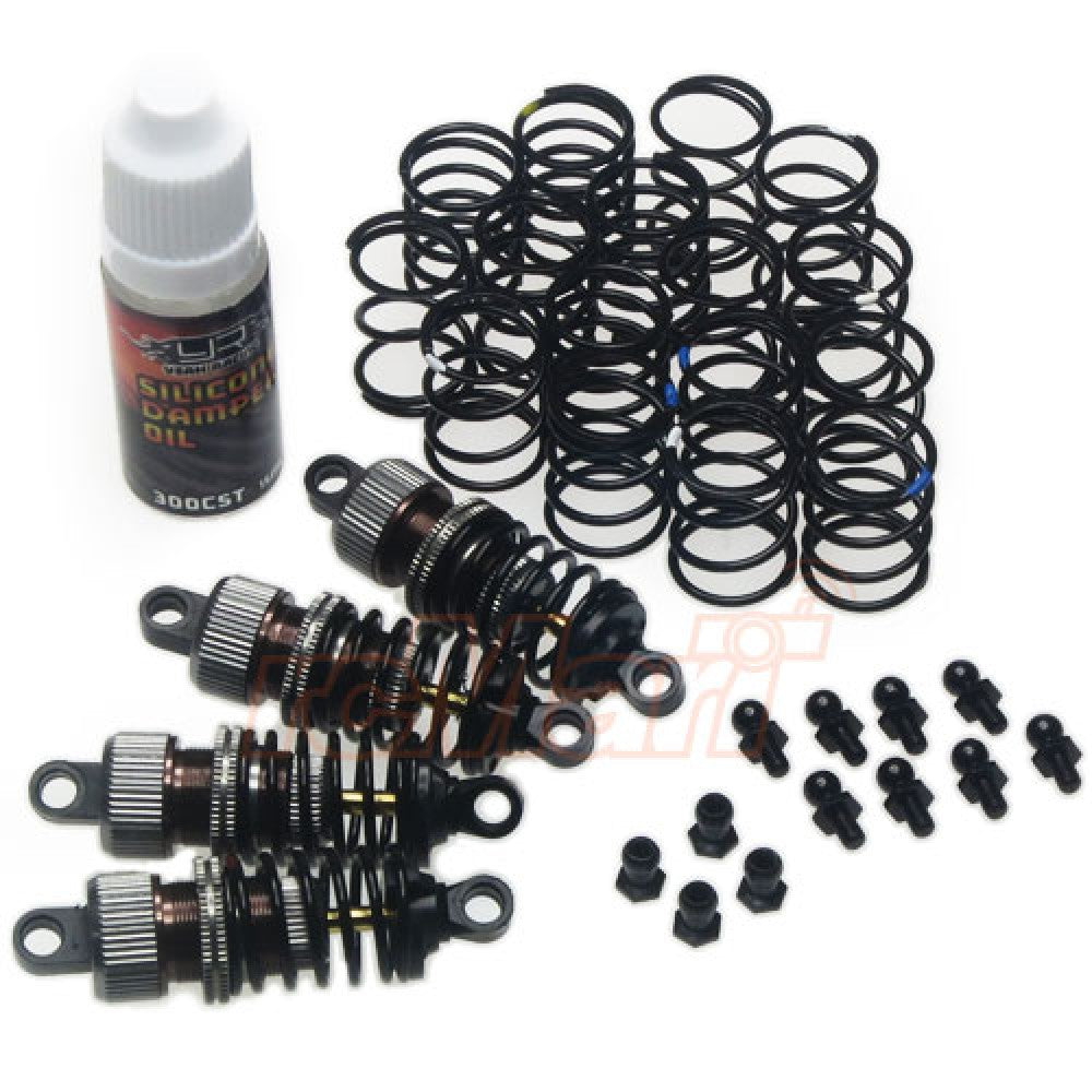 YEAH RACING - Alloy 50mm Damper Shocks Set 4pcs GREY (DSG-0050GM) Fits TT01E Euro Truck & M-Chassis)