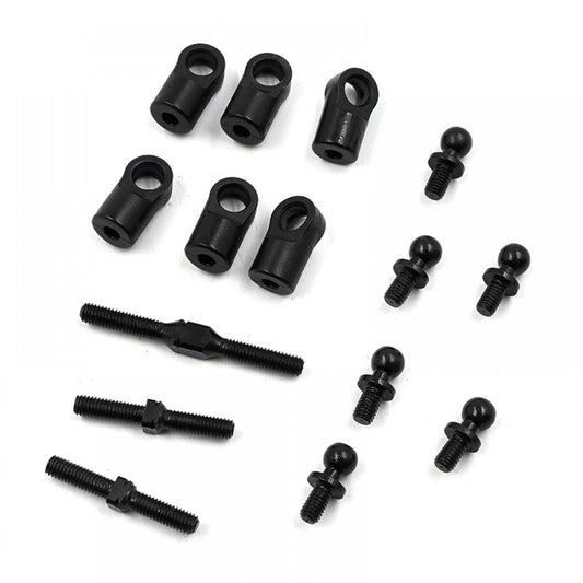 YEAH RACING - Adjustable Steering Tie-Rod & Servo Arm Link Set For Tamiya TT02 & TT01E - TT02-012