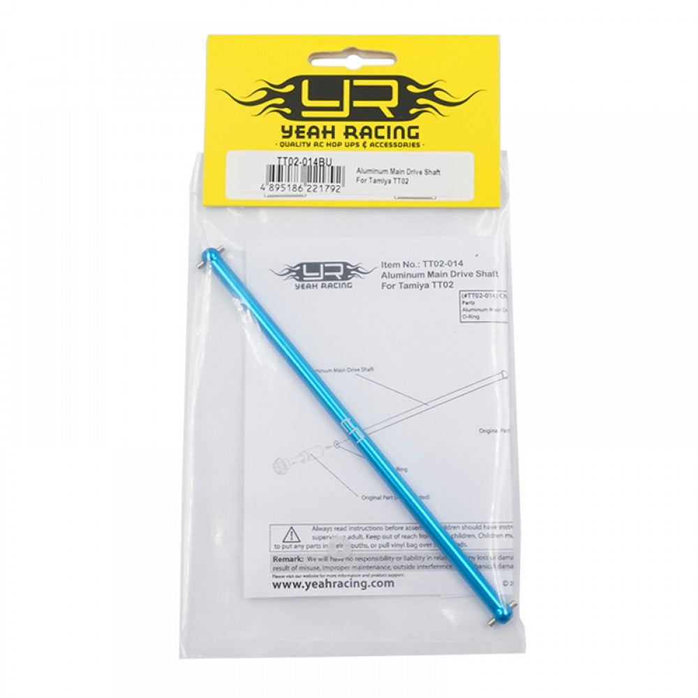YEAH RACING - Aluminum Main Drive Shaft For Tamiya TT02 TT02B - TT02-014BU