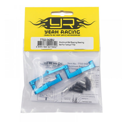 YEAH RACING - Aluminum Ball Bearing Steering Set For Tamiya TT02 TT02B - TT02-042BU