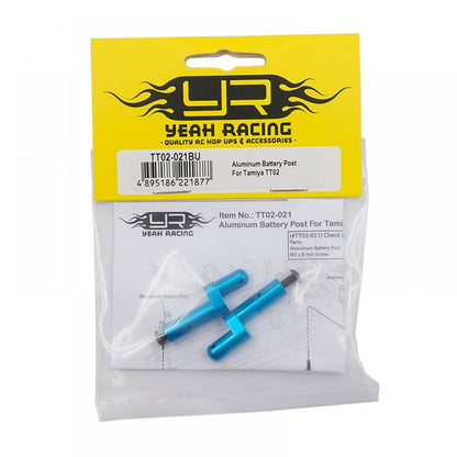 YEAH RACING - Aluminum Battery Post For Tamiya TT02 TT02B - TT02-021BU
