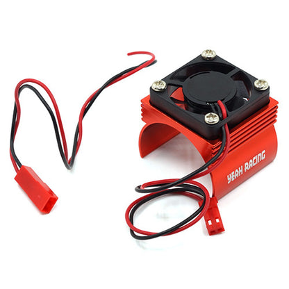 Yeah Racing - Aluminum 540 Motor Heat Sink w/ Cooling Fan Blue - YA-0410RD